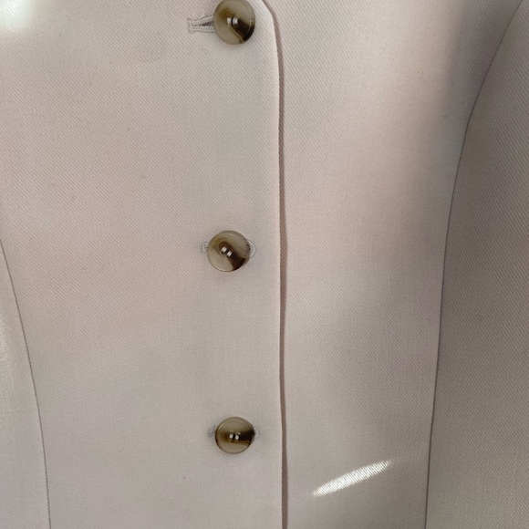 Open Edit Cream Button-Front Vest - Picture 2 of 5